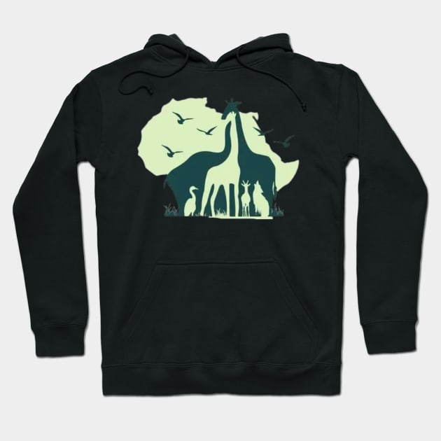 African Wildlife Hoodie by Pieartscreation